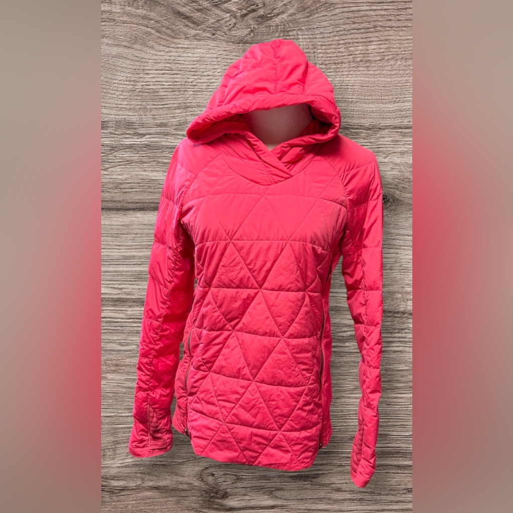 Euc Lululemon Fluffed Up Pullover Jacket 800 Fill Down Hoodie Sz S